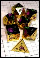 Dice : Dice - Metal Dice - DNDND Flower Brass with Purple - Amazon Feb 2024